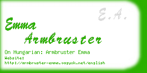 emma armbruster business card